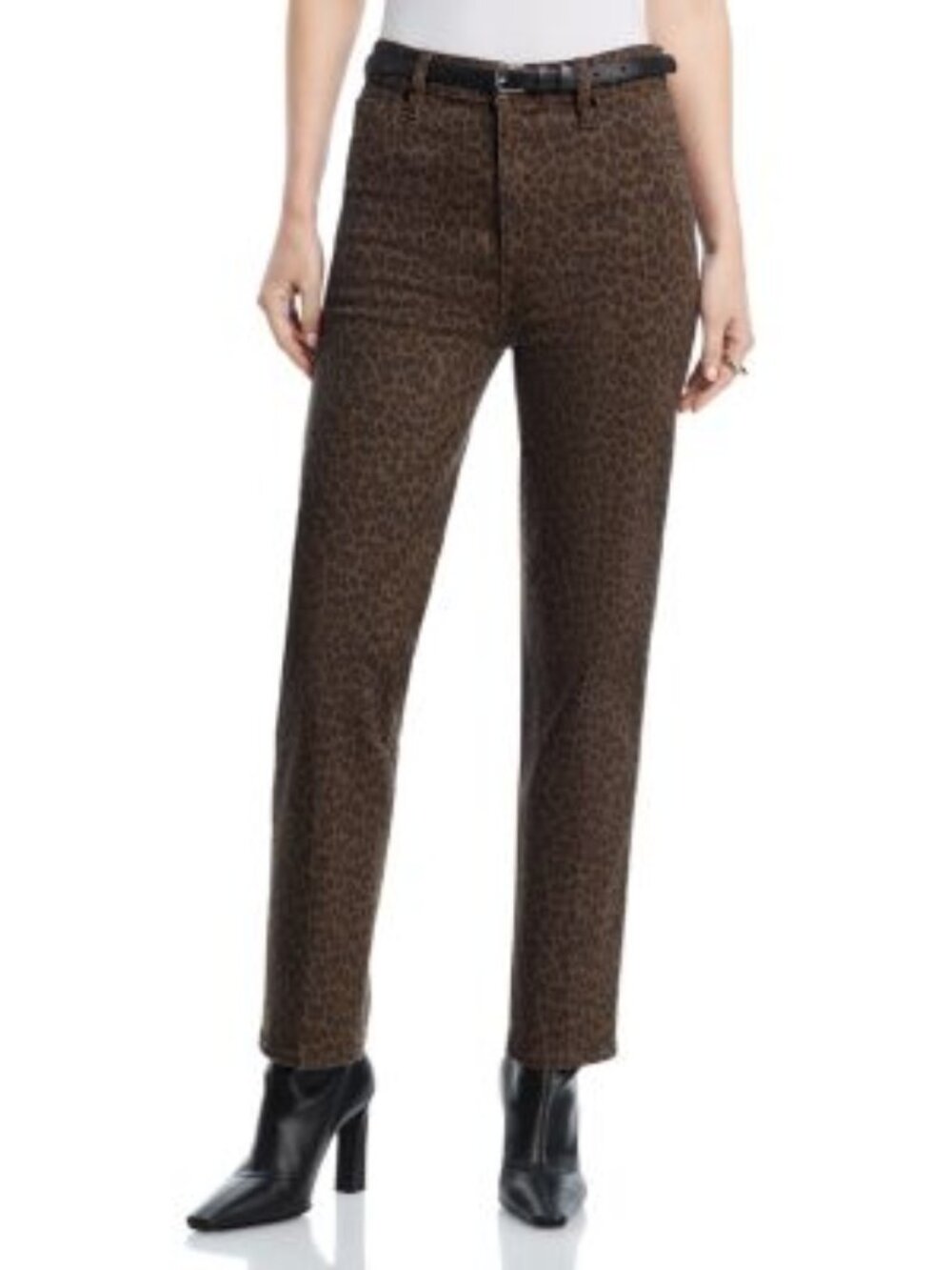Frame Animal Print Le Sylvie Slender Straight Jeans Size 27